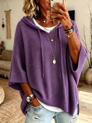Alice | Women's Soft Knit Sweater - Size:XS;Color:Purple