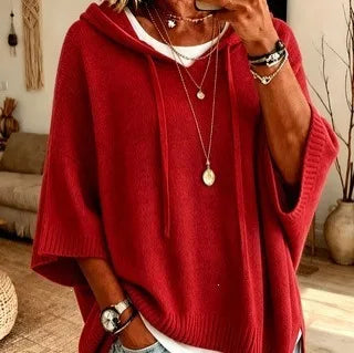 Alice | Women's Soft Knit Sweater - Size:XS;Color:Red