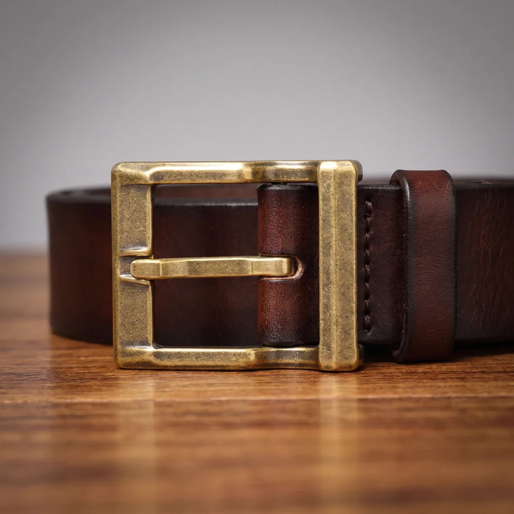 Men's Brown Renee Vintage Leather Belt