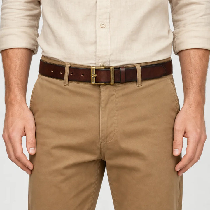 Men's Brown Renee Vintage Leather Belt