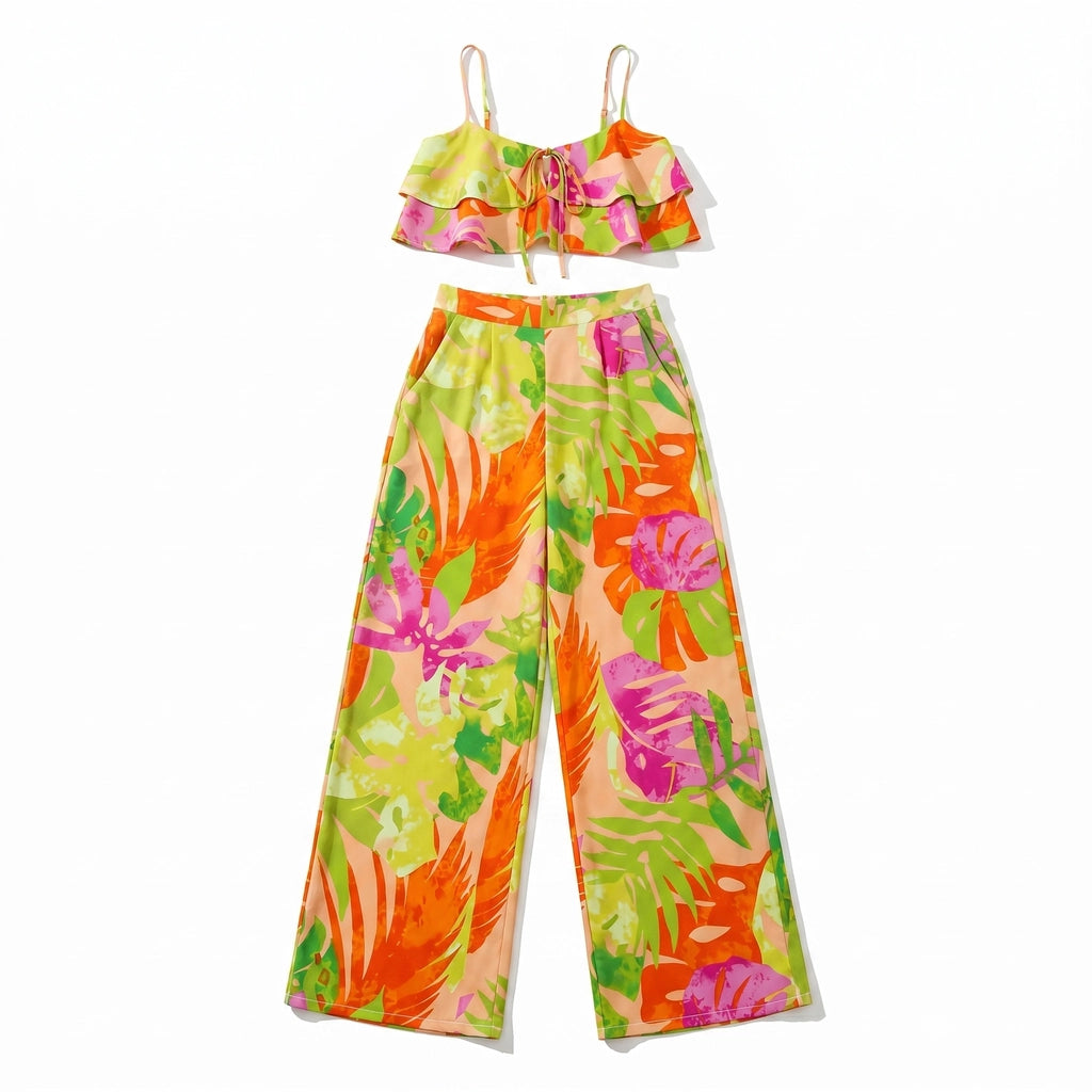 Alivia Floral Two Piece Set - Color:Multicolor;Size:XL