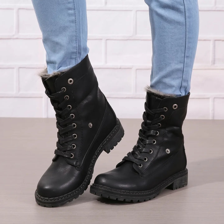 Women's Black Archibald Lace-Up Ankle Boots