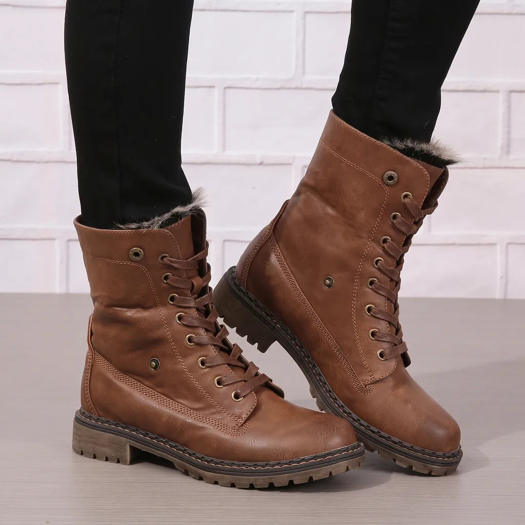 Women's Brown Archibald Lace-Up Ankle Boots