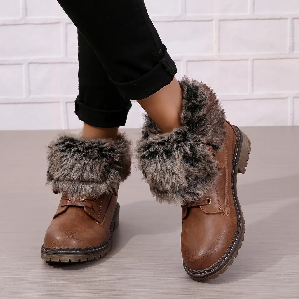 Women's Brown Archibald Lace-Up Ankle Boots