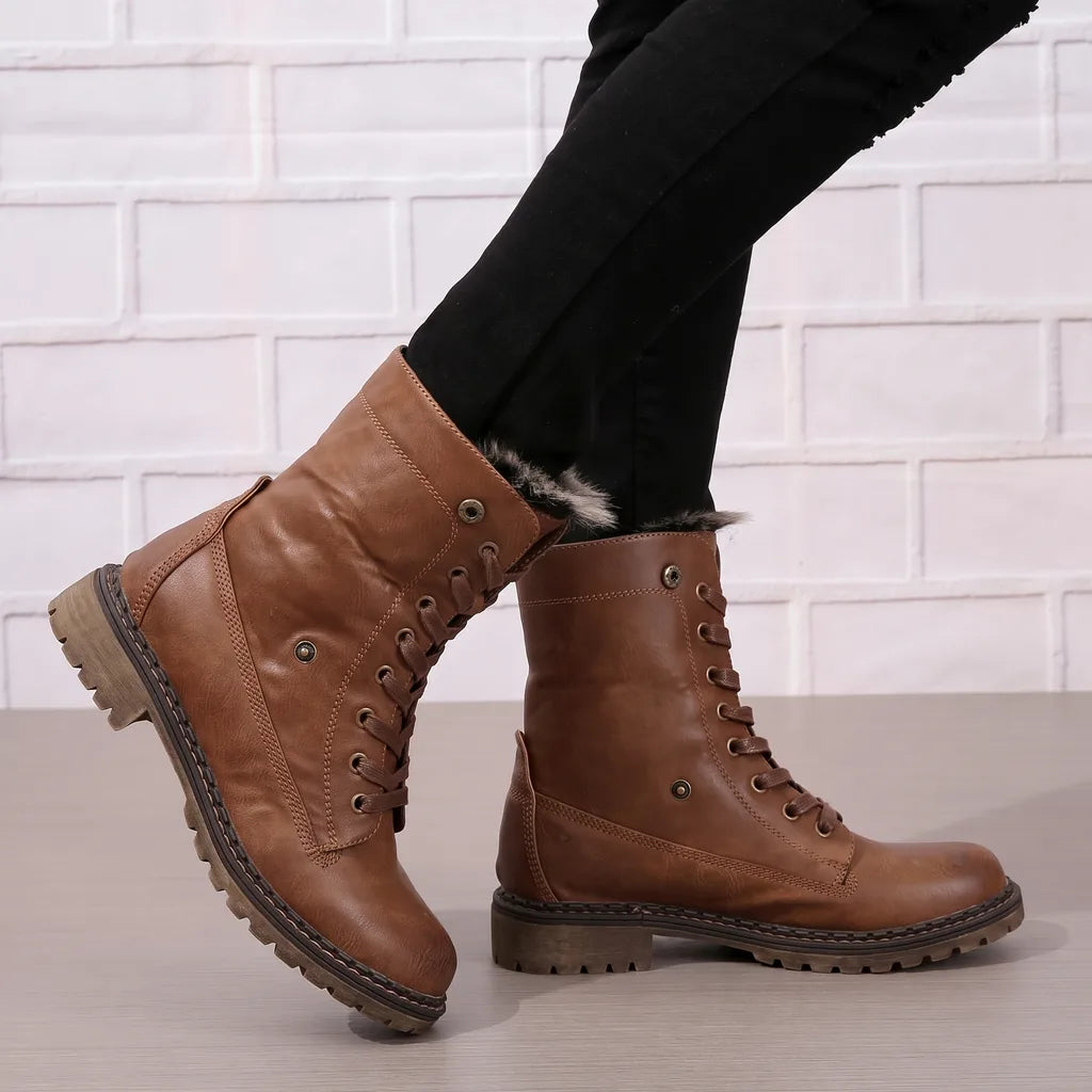 Women's Brown Archibald Lace-Up Ankle Boots