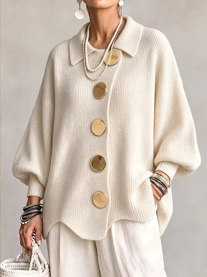 Aliyah | Women's Cozy Oversized Cardigan - Size:XS;Color:White