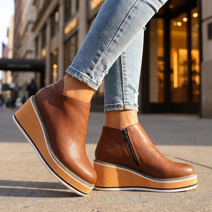 Women's Dark Brown Aliza | Women's Orthopedic Non-Slip Ankle Boots -No match