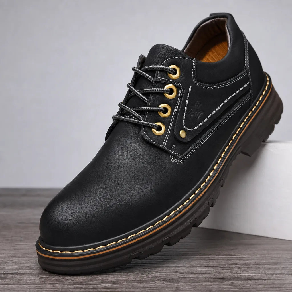 Men's Black Wyeth Chunky Work Derbies