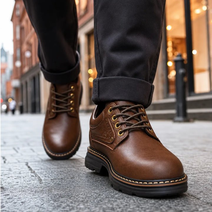 Men's Brown Wyeth Chunky Work Derbies