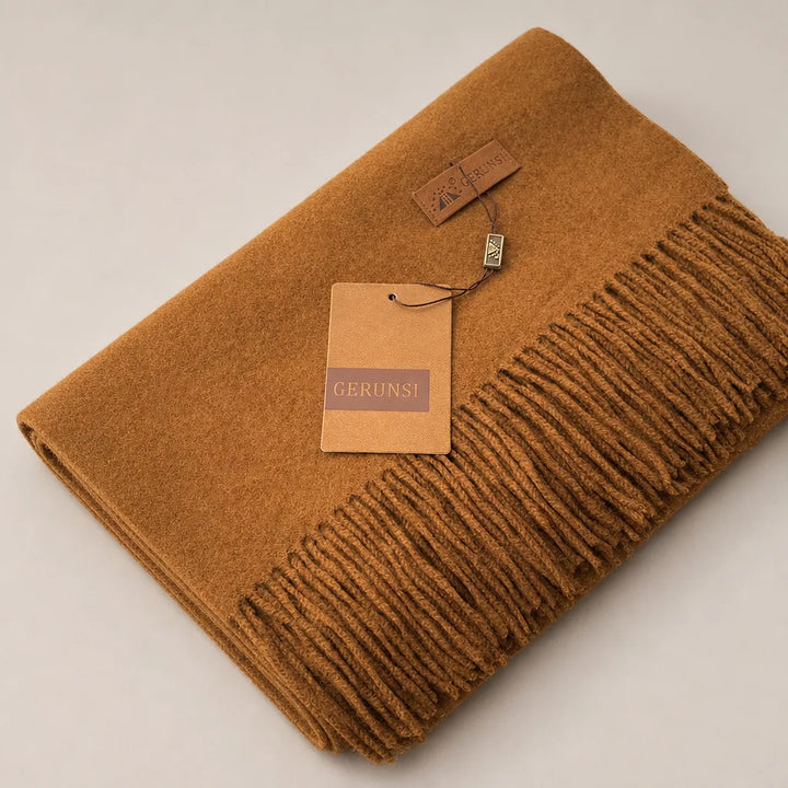 Alma | Woven Winter Scarf - Color:Brown