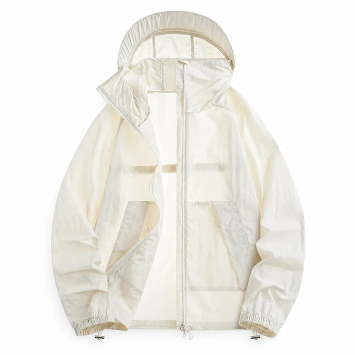 Alvin Hooded Jacket - Color:Beige;Size:XXS