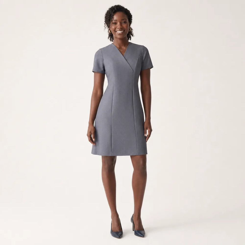 Amaya Work Dress - Color:Gray;Size:XS