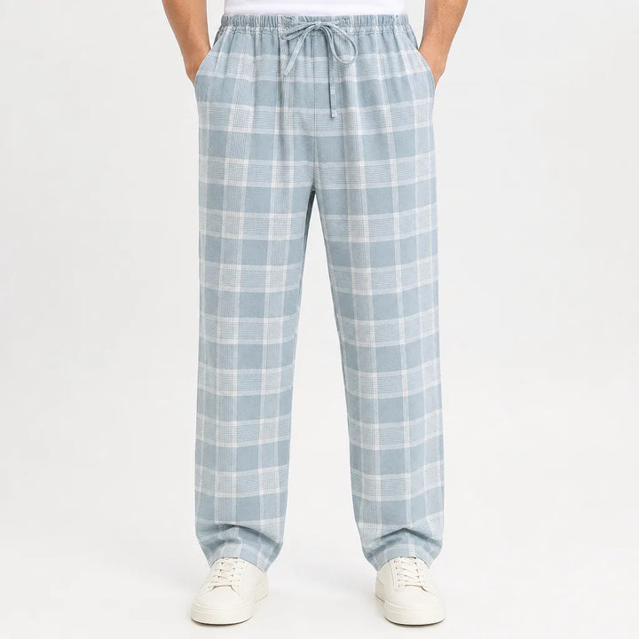 Men's Green Duffy Cotton Plaid Lounge Pants