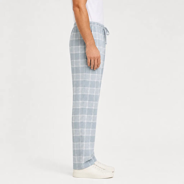 Men's Green Duffy Cotton Plaid Lounge Pants