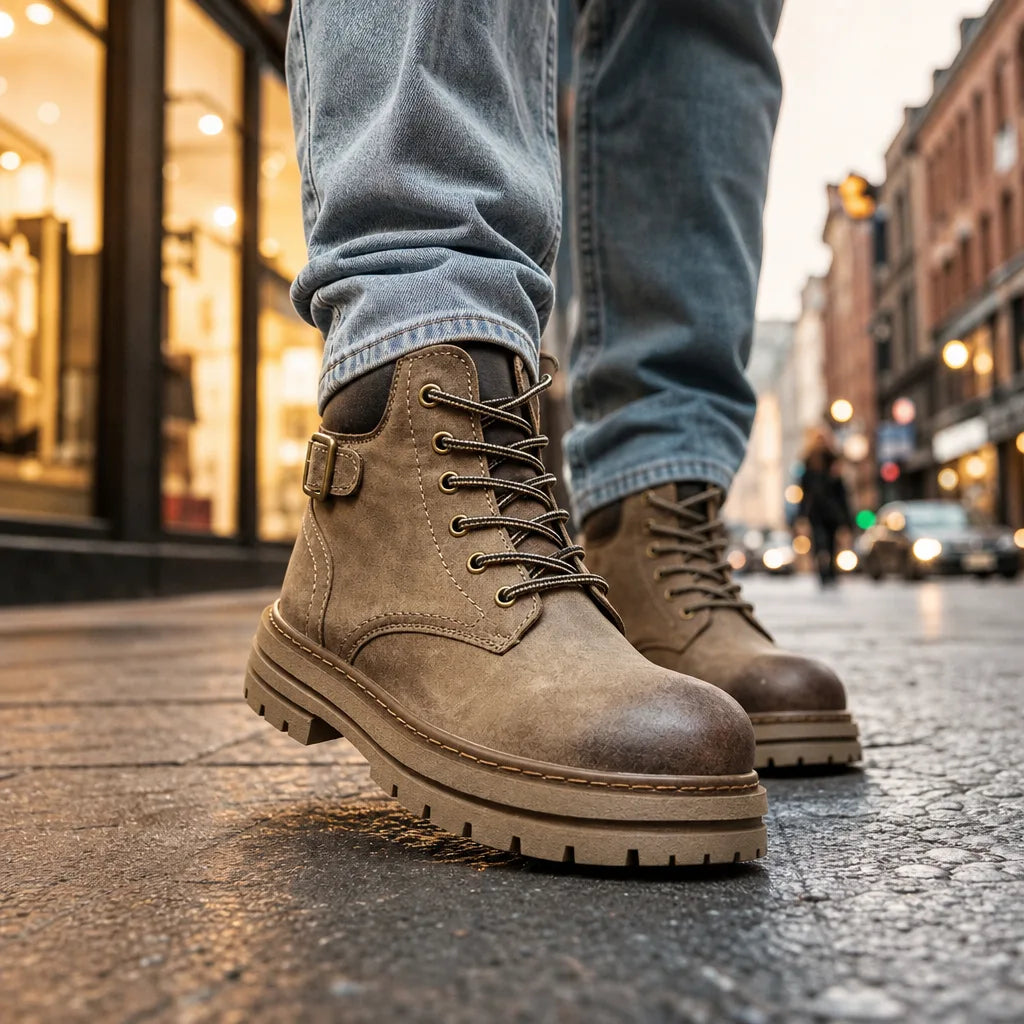 Men's Khaki Ambrose Work Ankle Boots