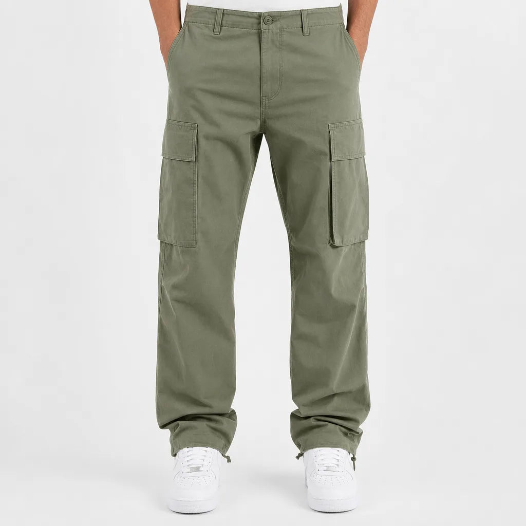 Ambrose | Mens Straight Fit Cargo Pants - Color:Green;Size:XS