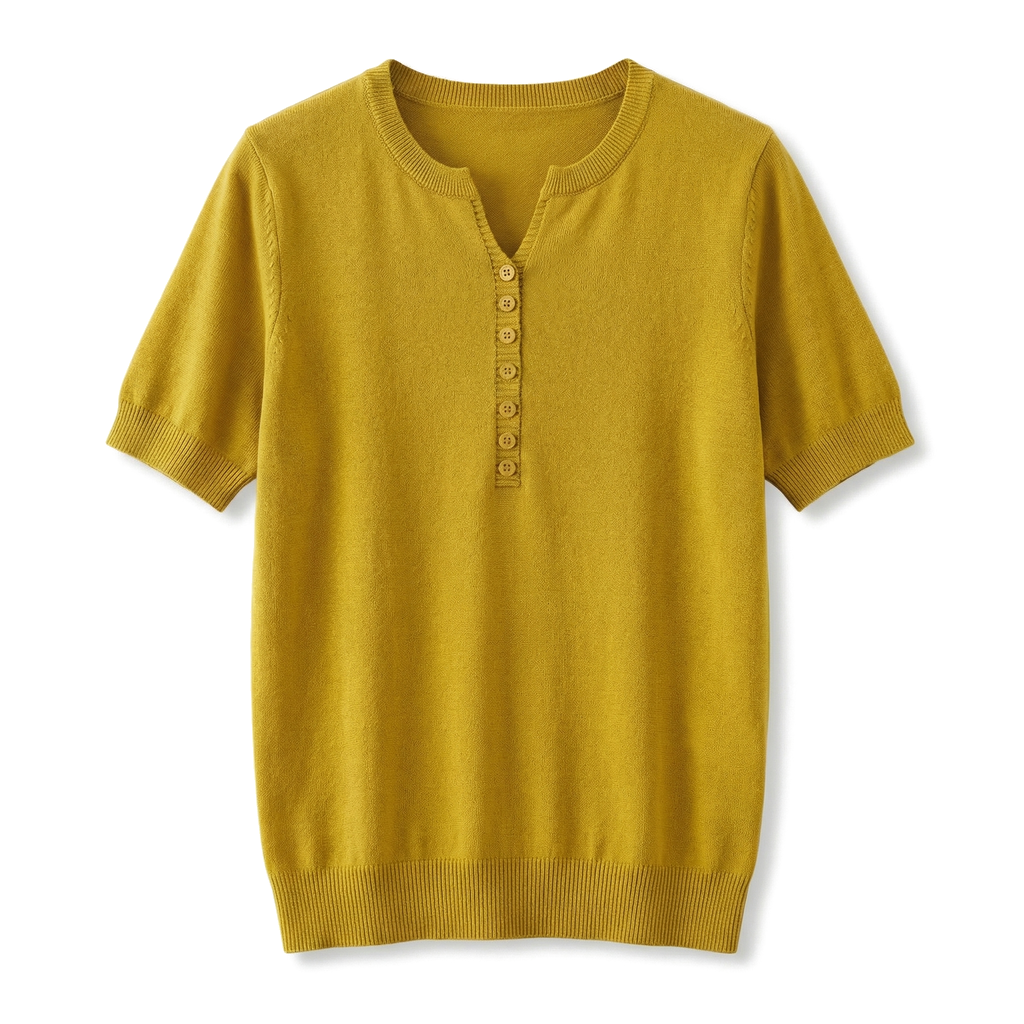 Amelia Cotton Linen Top - Color:Ginger;Size:XS