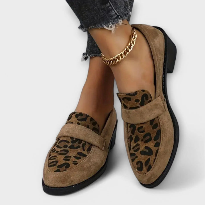 Amelia | Women's Orthopedic Mary Jane Loafers - Color:Leopard;Size:38