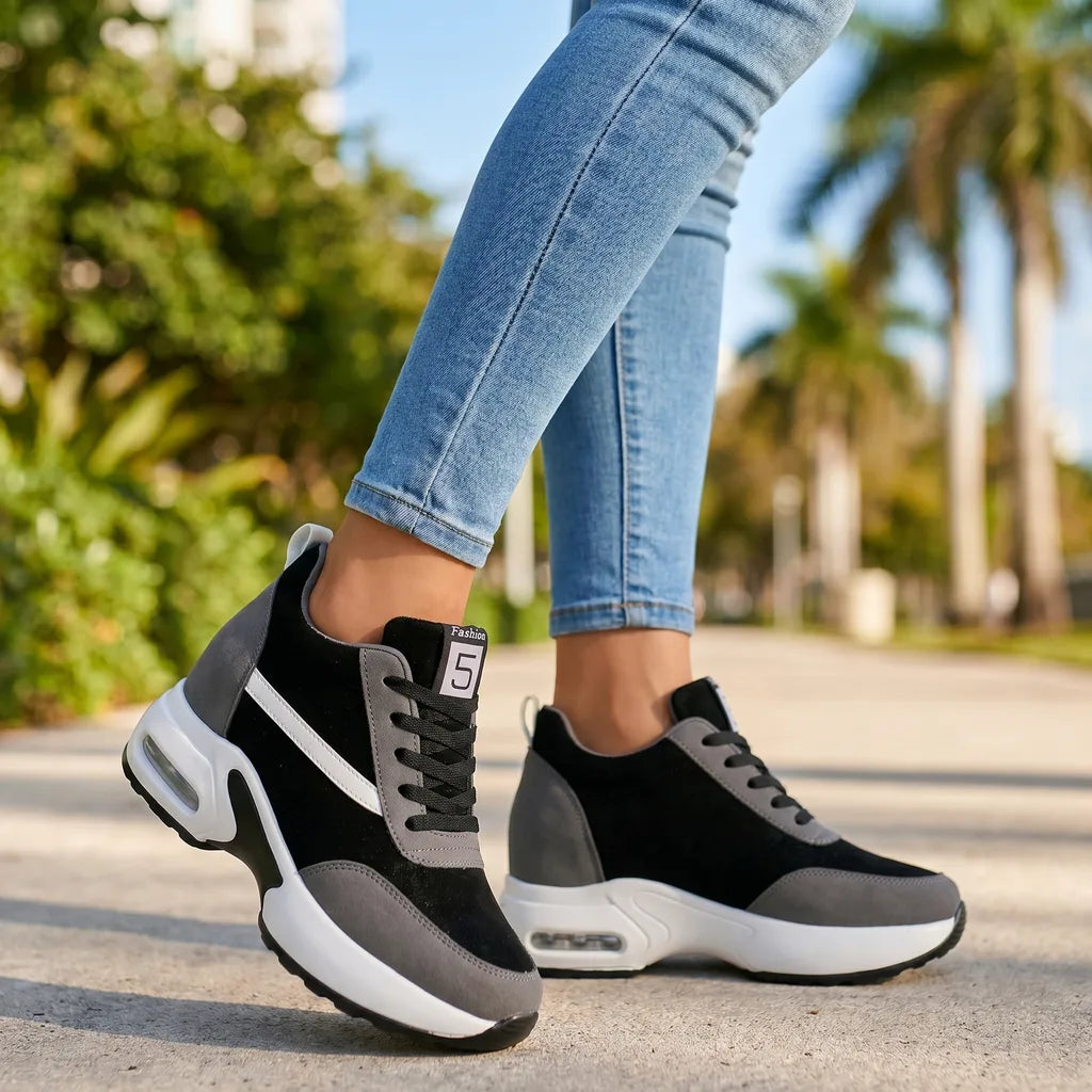 Women's 2026 Black / Gray Tucker Platform Sneakers
