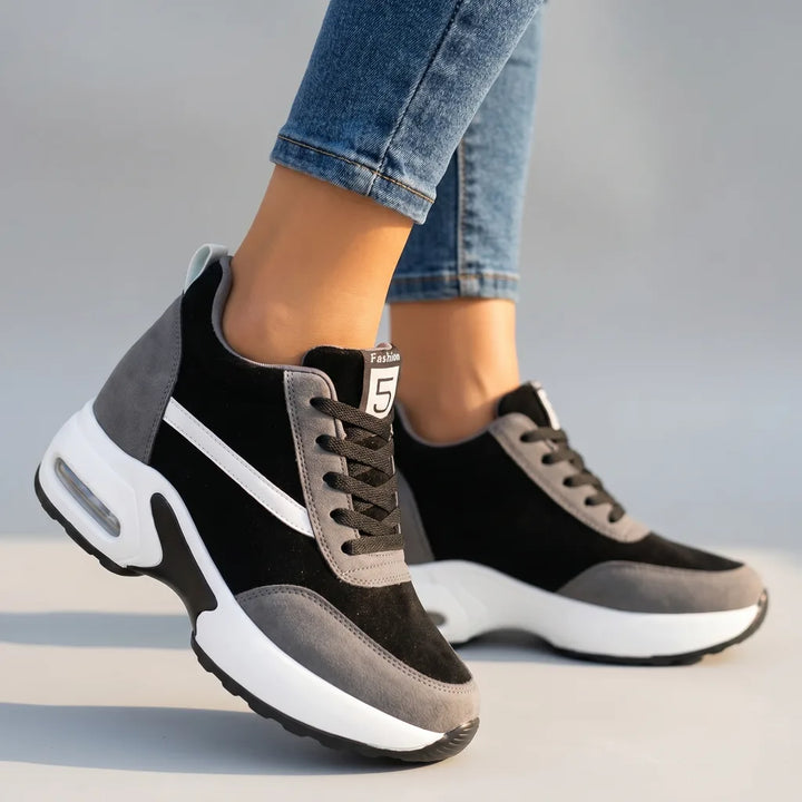 Amelie Platform Sneakers - Color:Black/Gray;Size:35