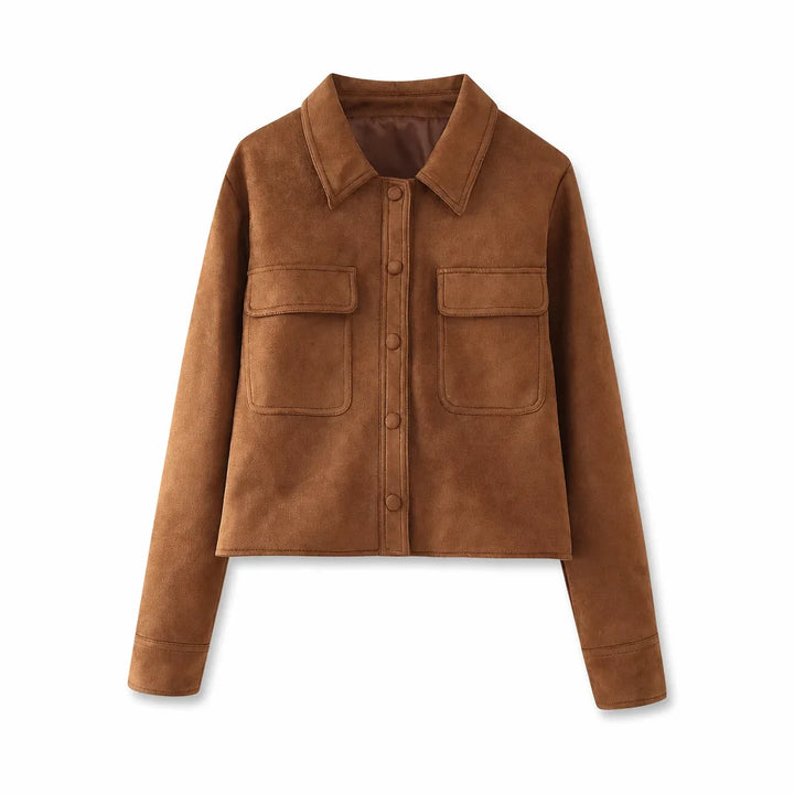Women's Brown Pruitt Button Front Jacket