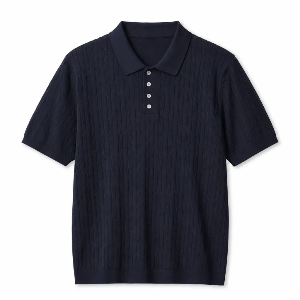 Andersen Knit Polo - Color:Blue;Size:M