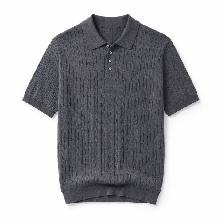 Andersen Knit Polo - Color:Gray;Size:M