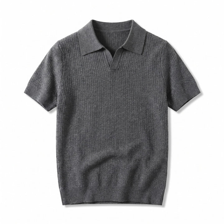 Andre Pleated Polo - Color:Gray;Size:S