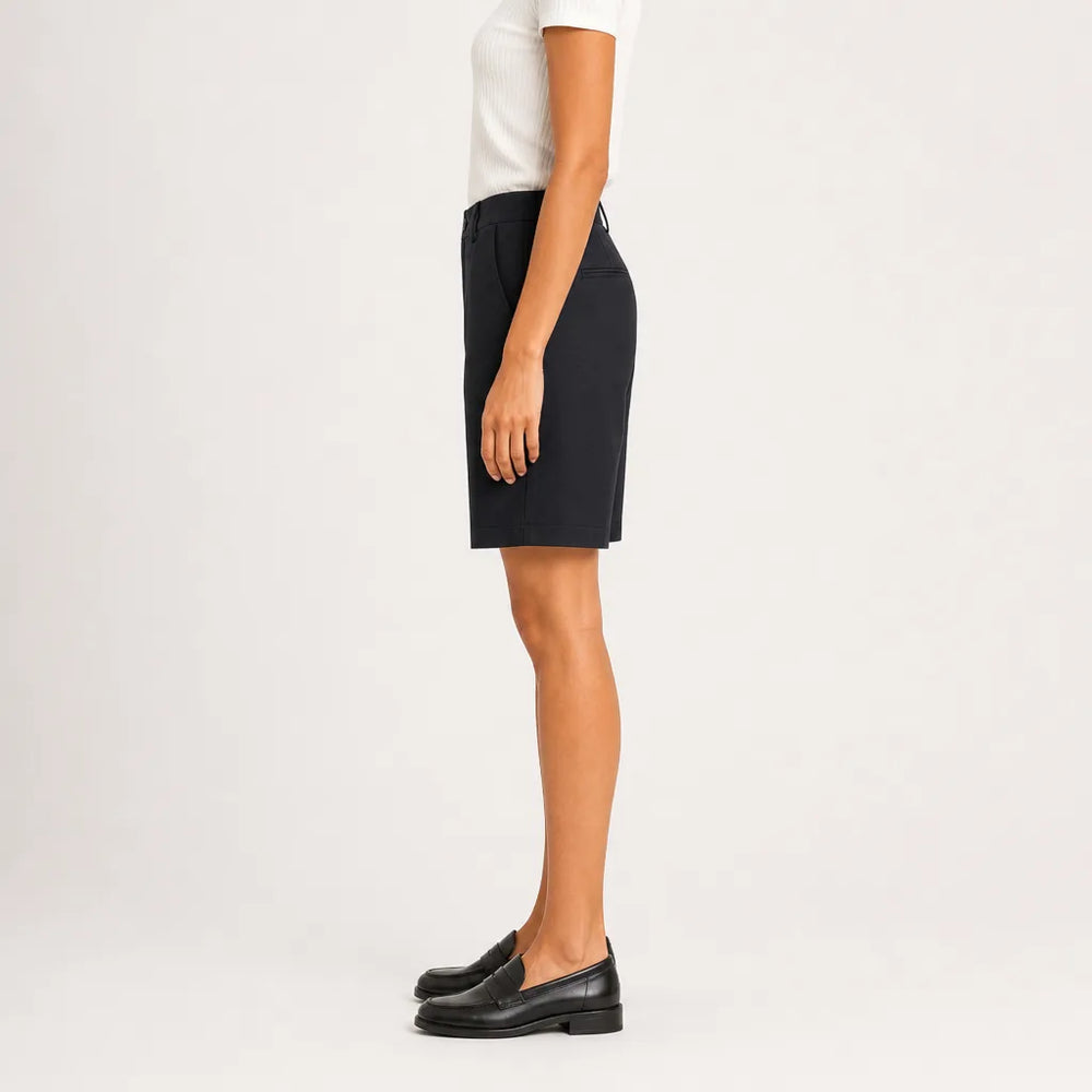 Women's Black Strickland High-Waist Shorts