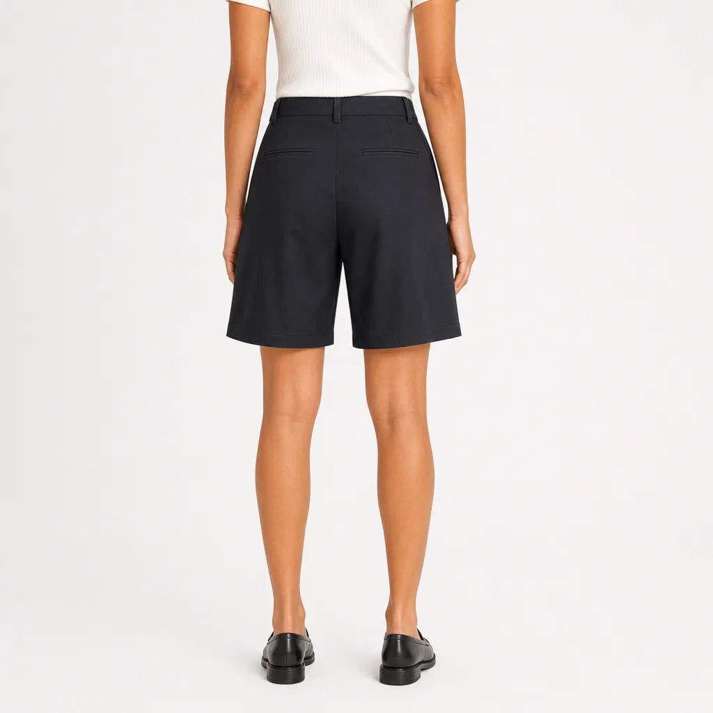 Women's Black Strickland High-Waist Shorts