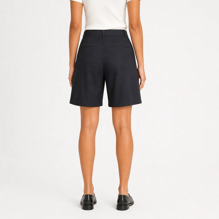 Women's Black Strickland High-Waist Shorts