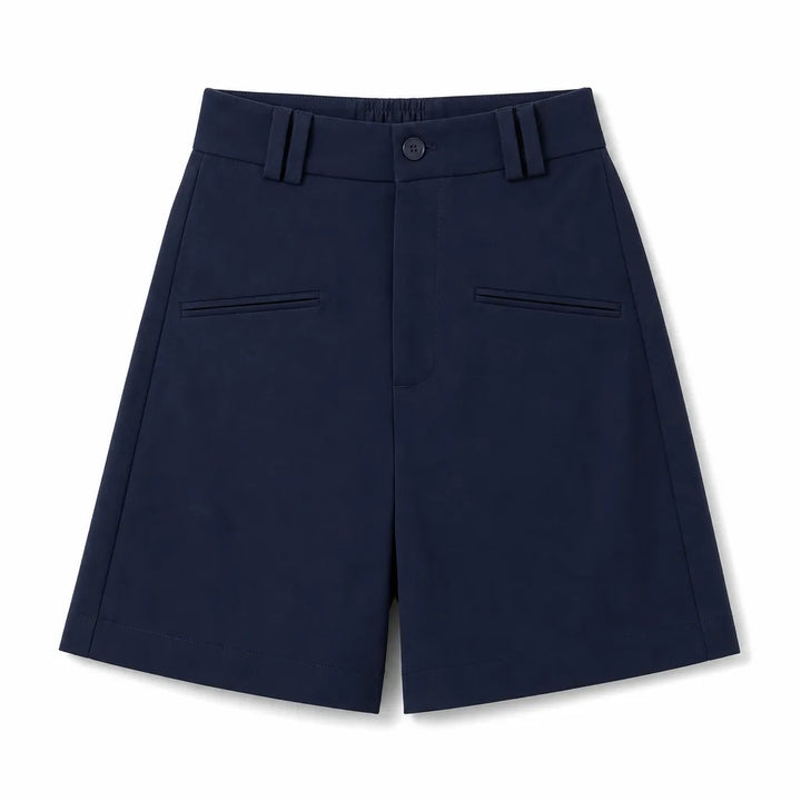 Women's Blue Strickland High-Waist Shorts