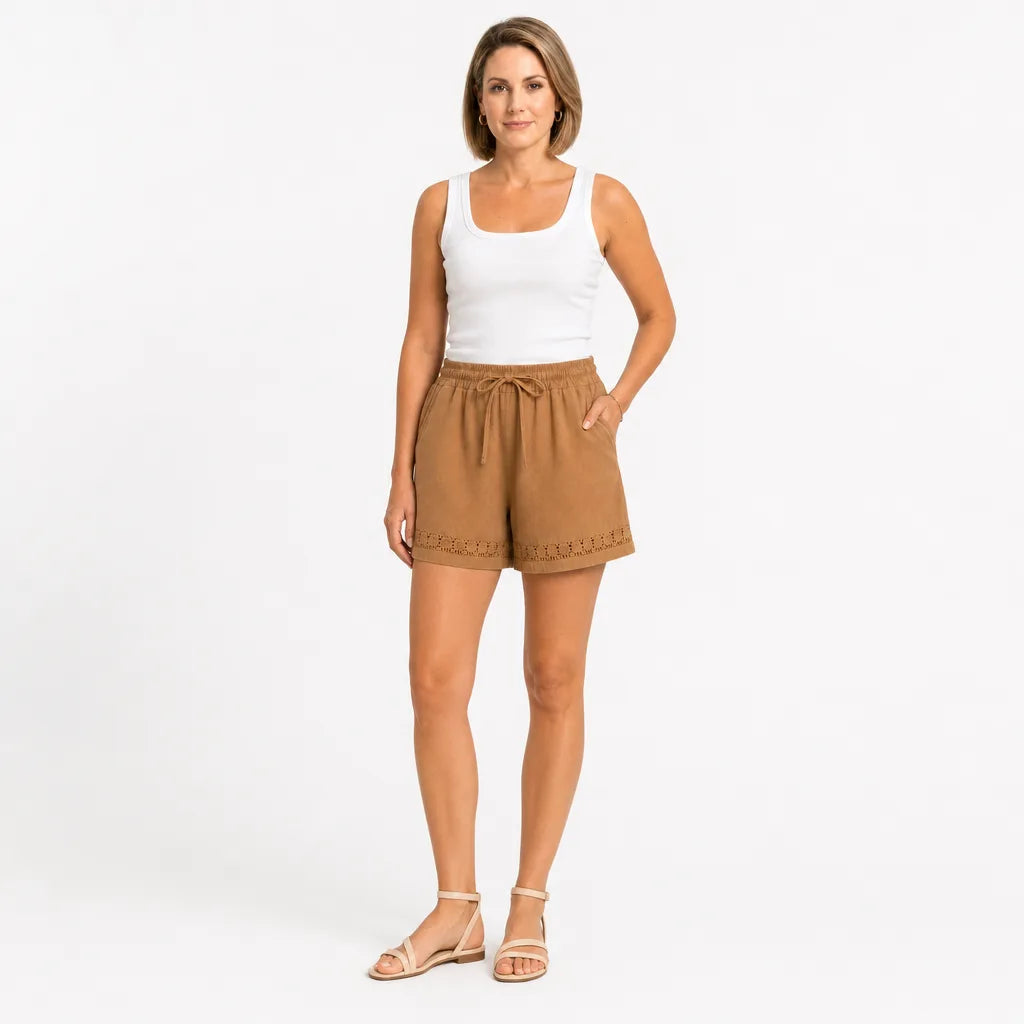 Women's Anneliese Lace Trim Shorts