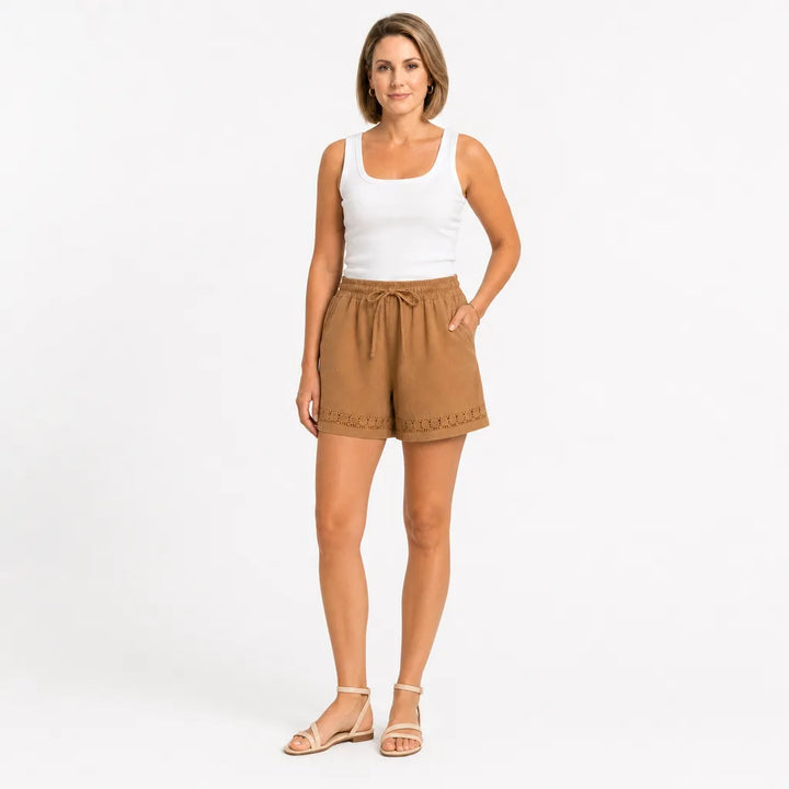 Women's Anneliese Lace Trim Shorts