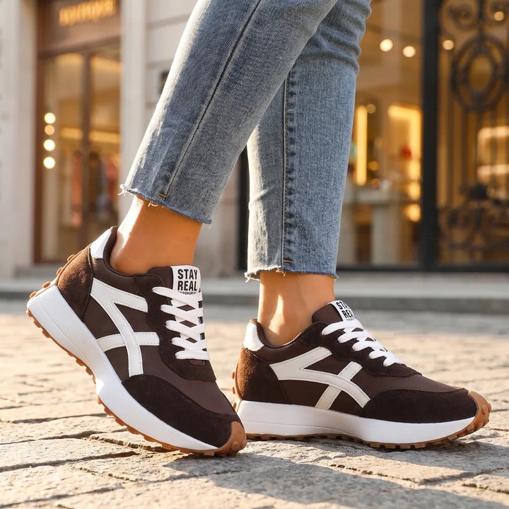 Women's Brown Corbin Lightweight Mesh Sneakers