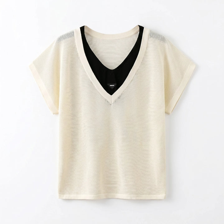 Kelsey Knit Top - Color:Apricot;Size:M