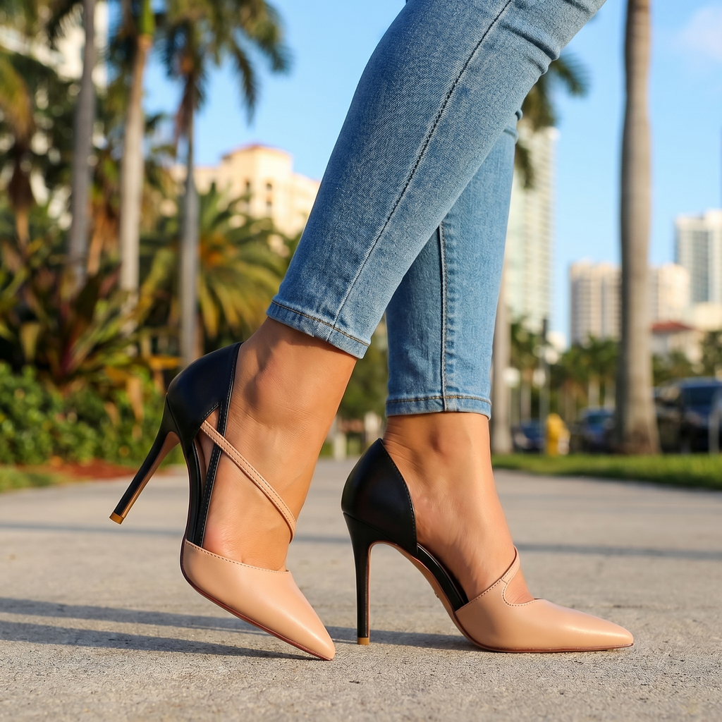 Apricot Sienna Pointed Toe Pumps 1