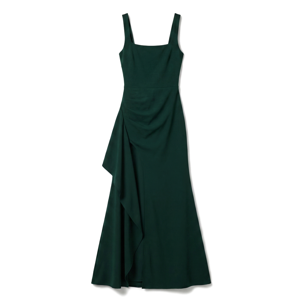 Arabella Backless Maxi - Color:Dark Green;Size:XXS