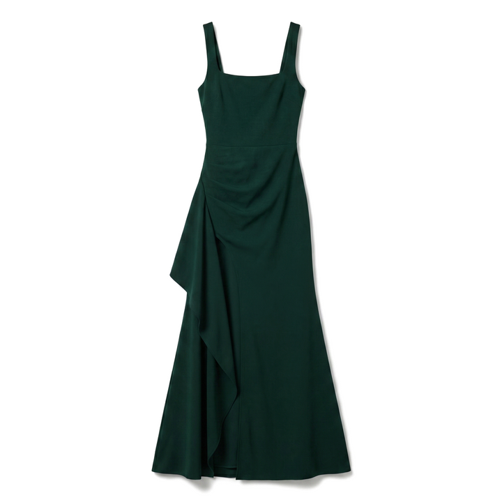 Arabella Backless Maxi - Color:Dark Green;Size:XXS