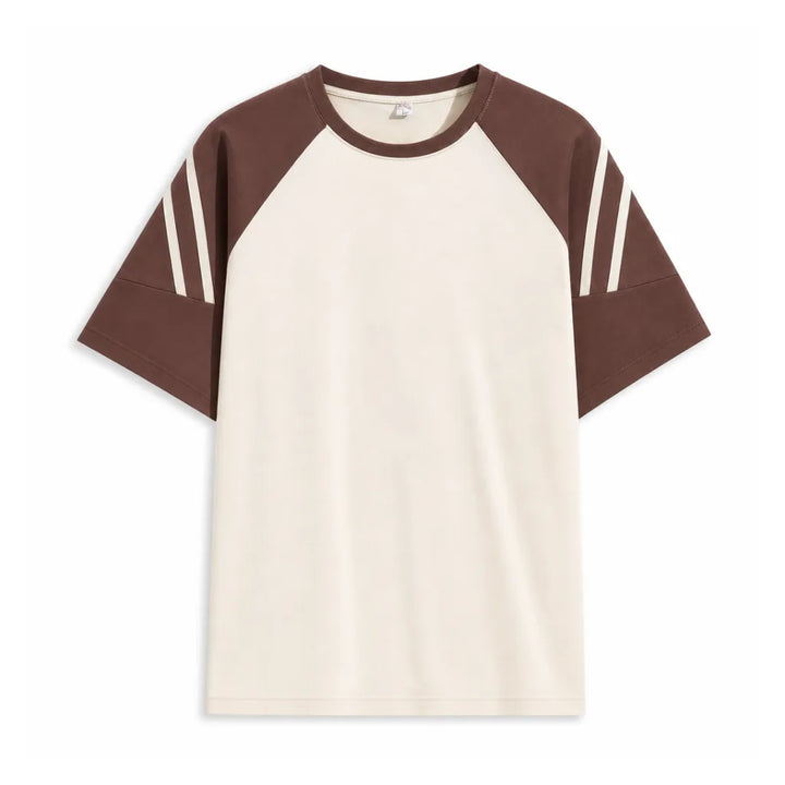 Archie Colorblock Tee - Color:Beige;Size:S