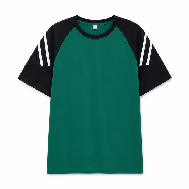 Archie Colorblock Tee - Color:Green;Size:S
