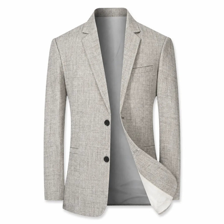 Archie Slim Blazer - Color:Light Brown/Off White;Size:170