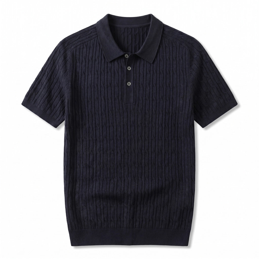 Archie Soft Knit Polo - Color:Navy;Size:S