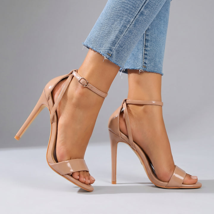 Aria Strap Heels - Color:Nude;Size:35