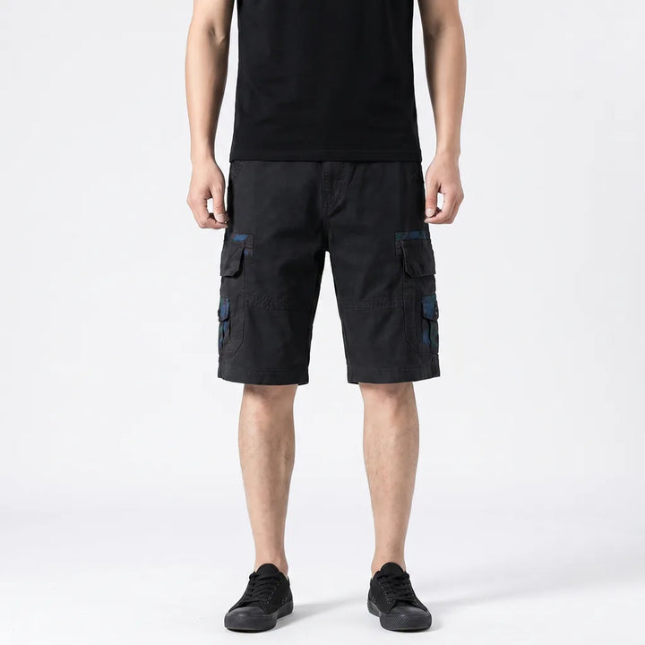 Black James Cotton Cargo Shorts 2