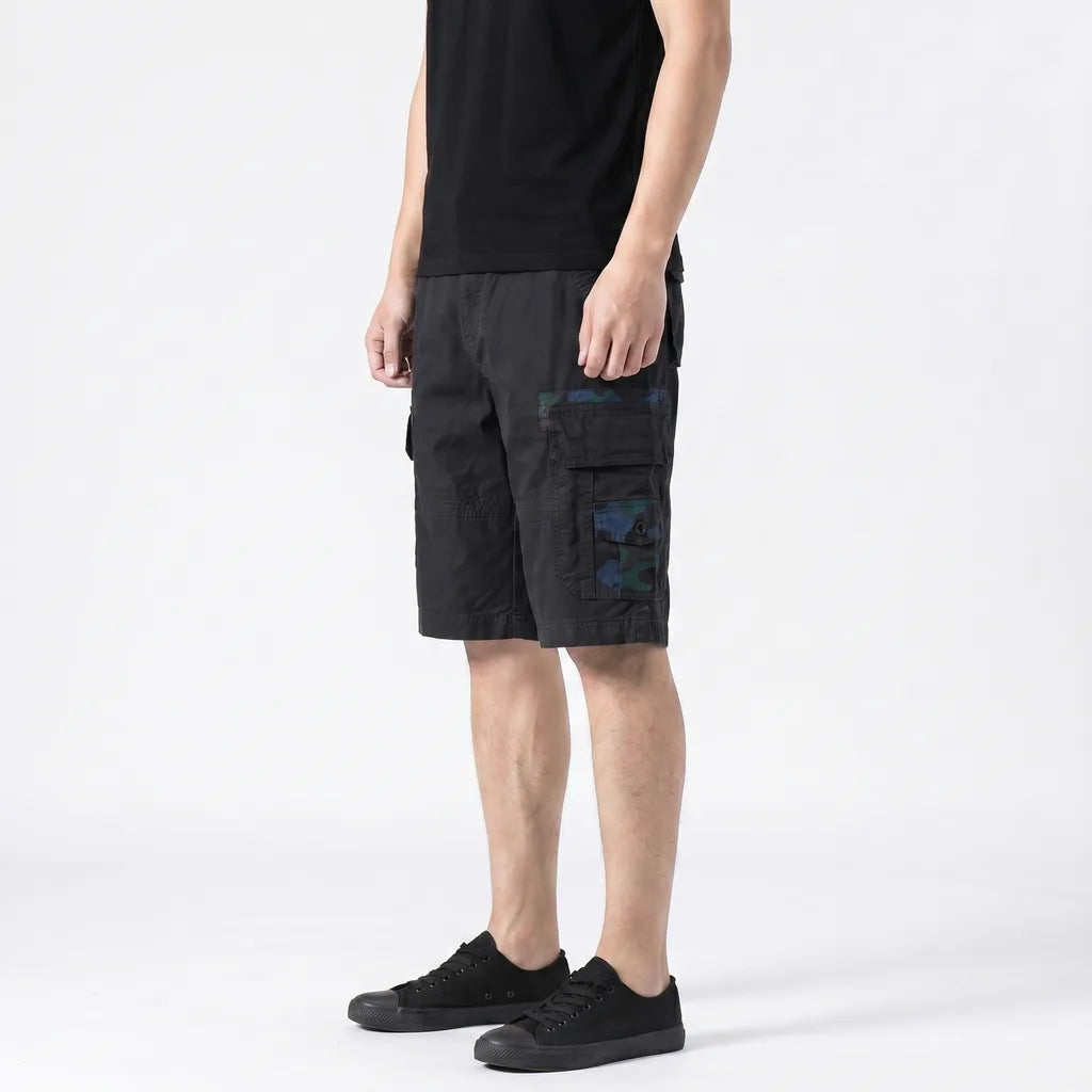 Black James Cotton Cargo Shorts 3