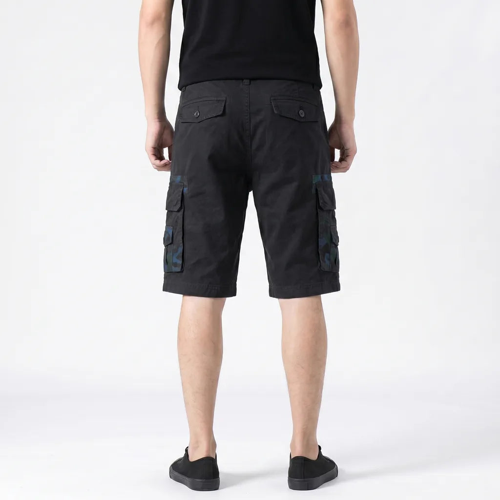 Black James Cotton Cargo Shorts 4