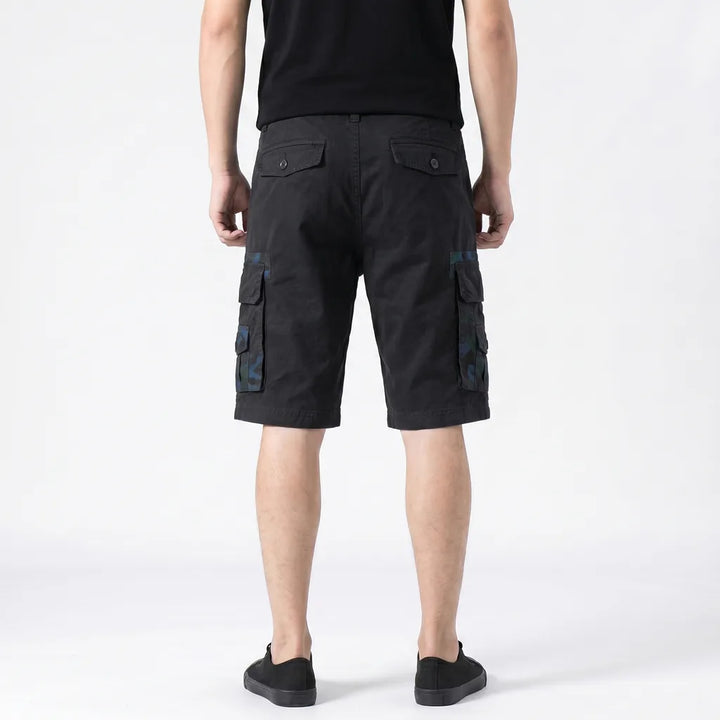 Black James Cotton Cargo Shorts 4
