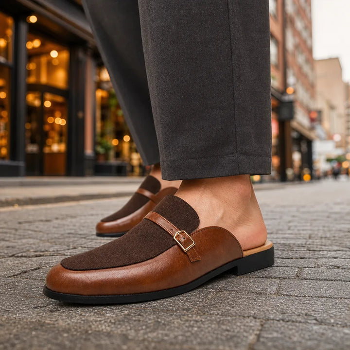 Men's Brown Livia Closed-Toe Mules