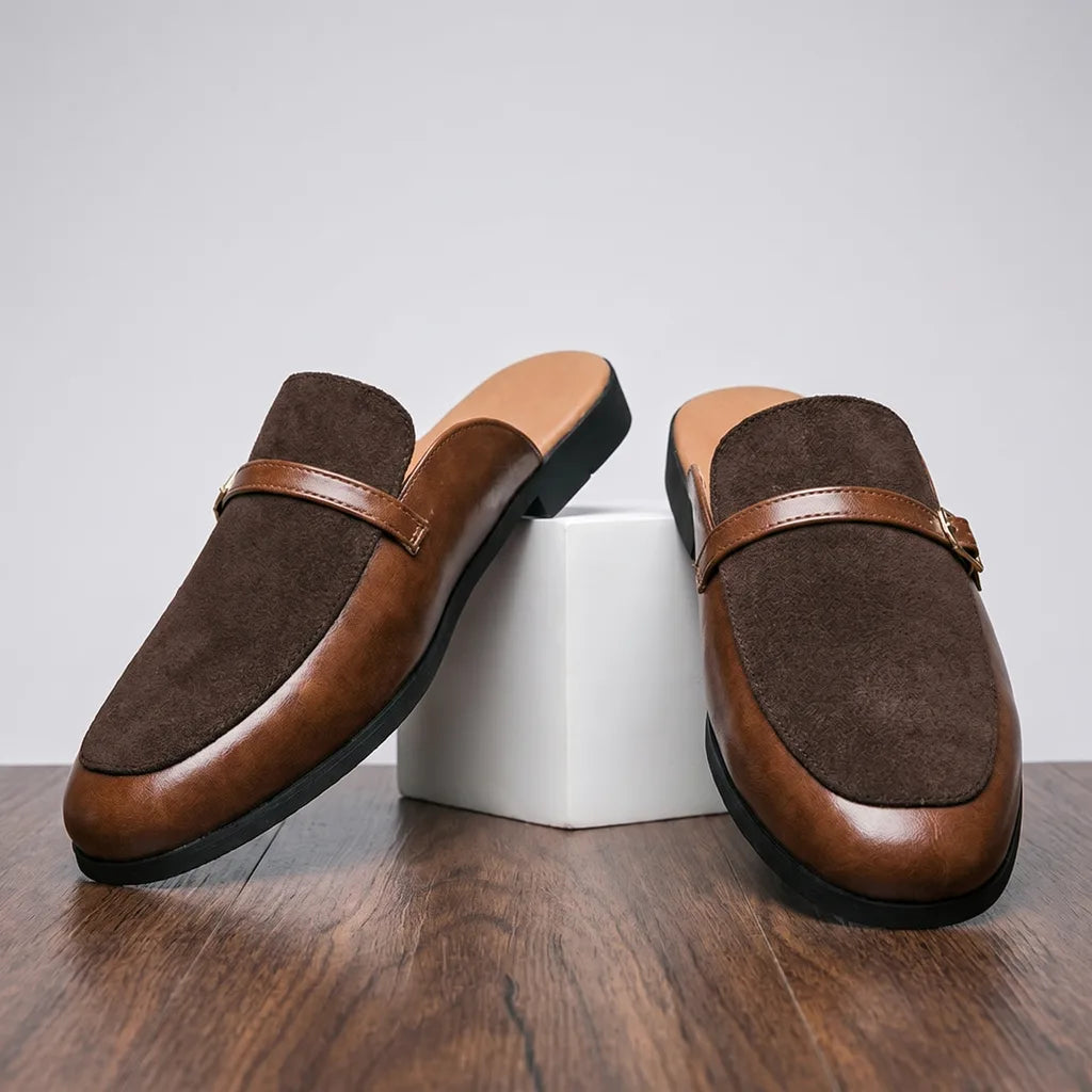 Arman Closed-Toe Mules - Color:Brown;Size:38
